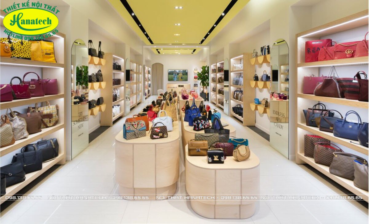 Thiết kế cửa hàng giày dép túi xách tại Đồng Nai