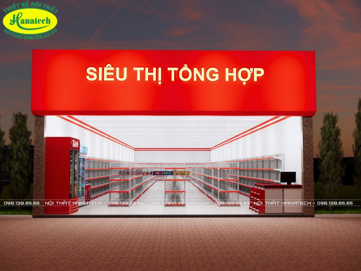 Thiết kế thi công nội thất Siêu Thị - Minimart