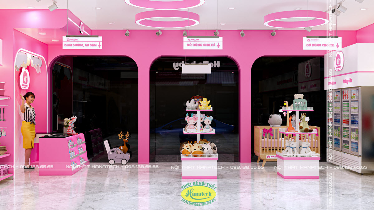 Thiết kế cửa hàng mẹ và bé tại Lâm Đồng