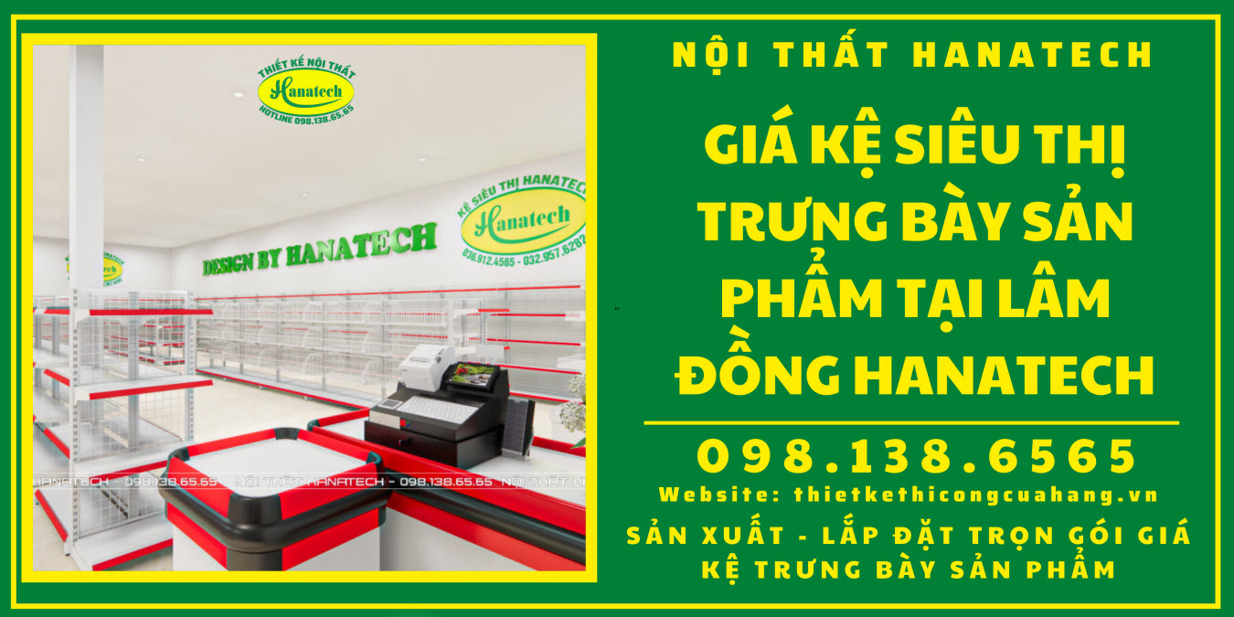 Giá kệ siêu thị trưng bày sản phẩm tại Lâm Đồng