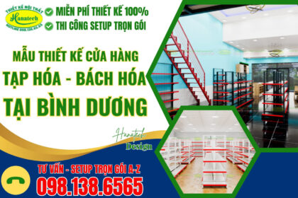 Mẫu thiết kế cửa hàng tạp hóa bách hóa tại Bình Dương