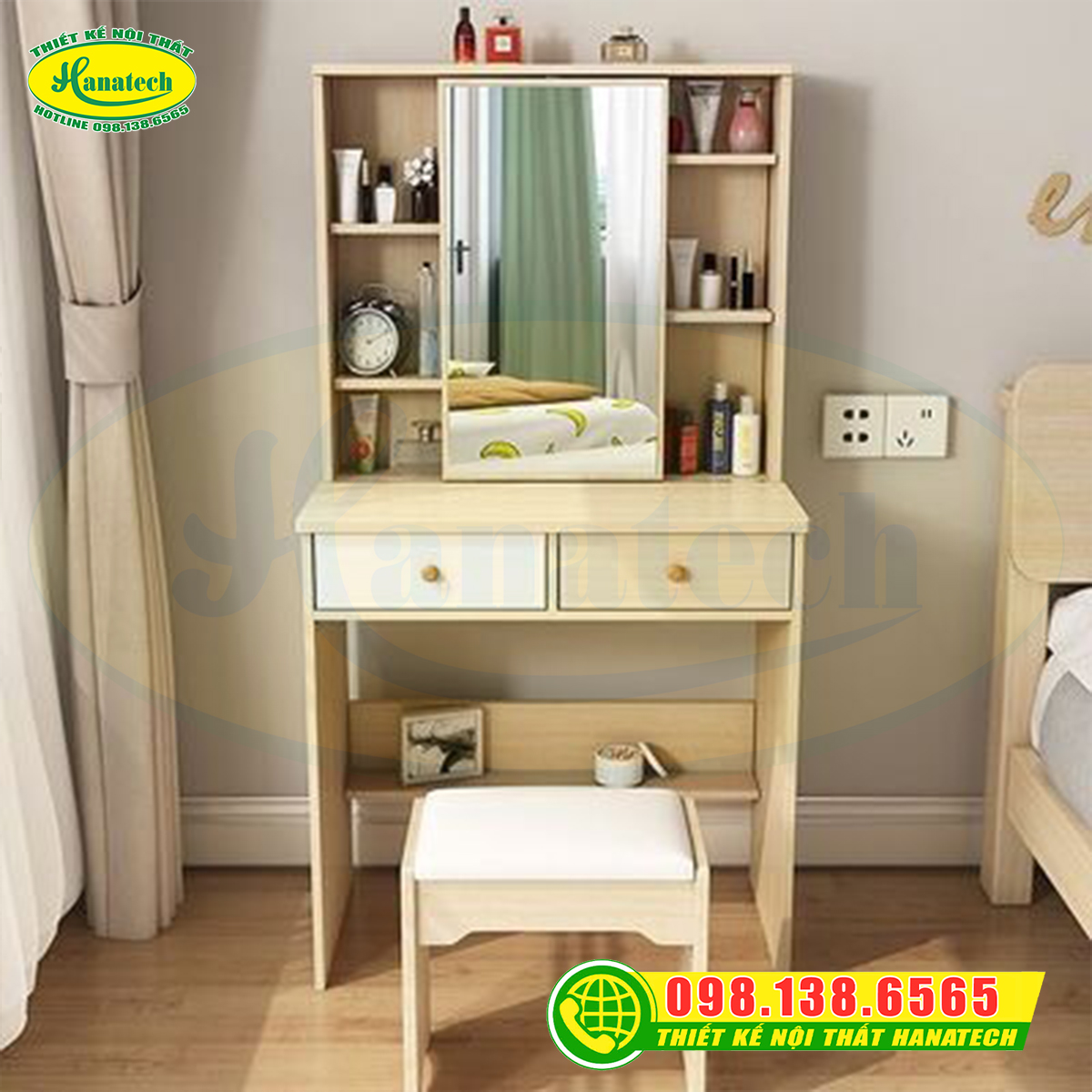 Bàn trang điểm gỗ hiện đại