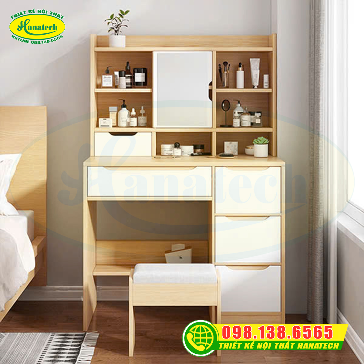 Bàn trang điểm gỗ hiện đại