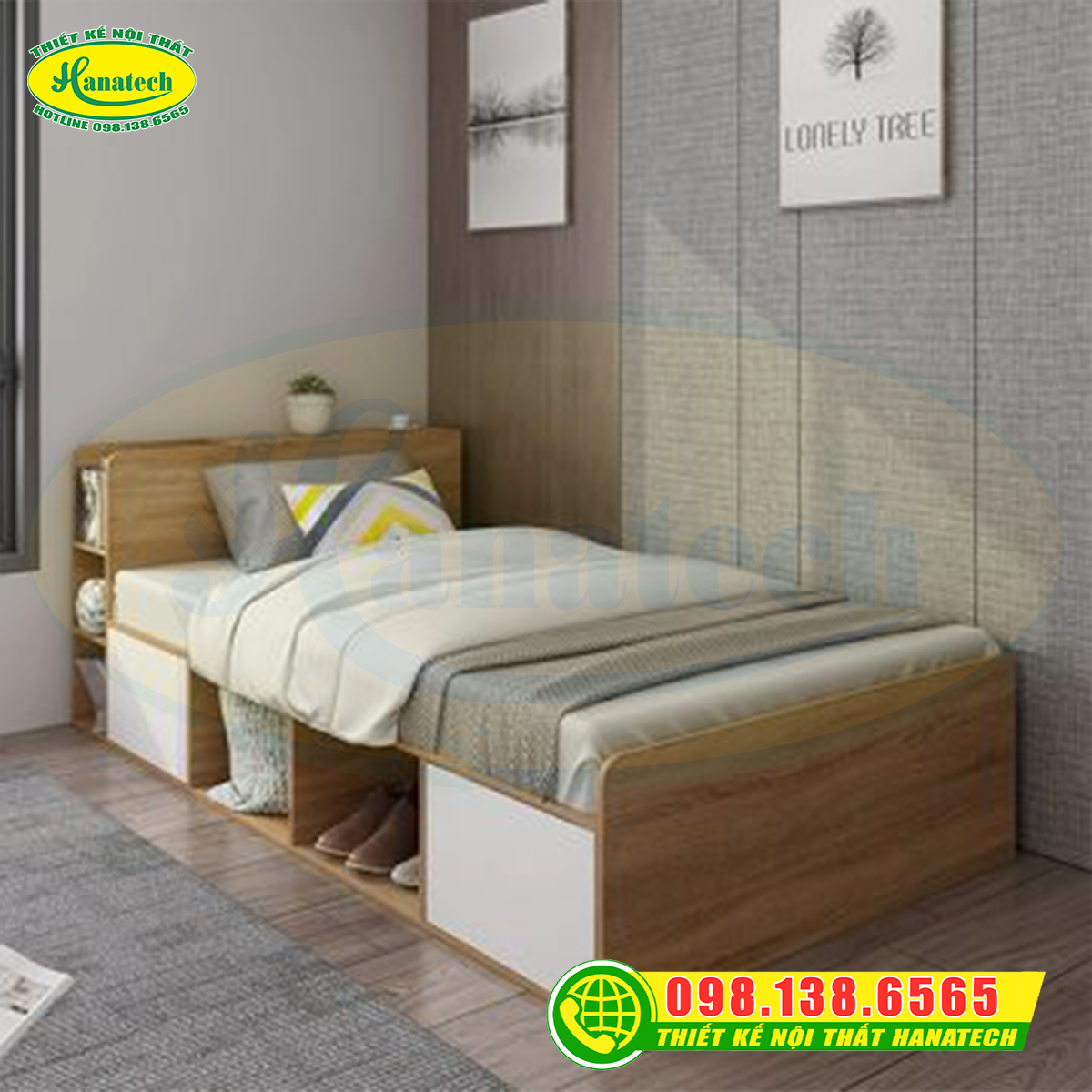 Giường ngủ gỗ công nghiệp MDF