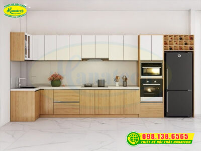 Tủ bếp gỗ công nghiệp MDF phủ Melamine