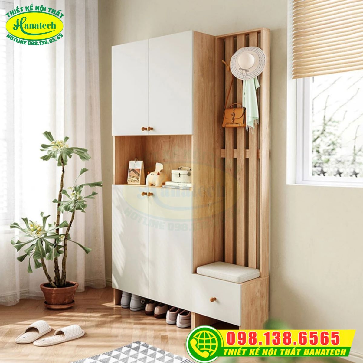 Tủ kệ giày dép gỗ MDF đa năng