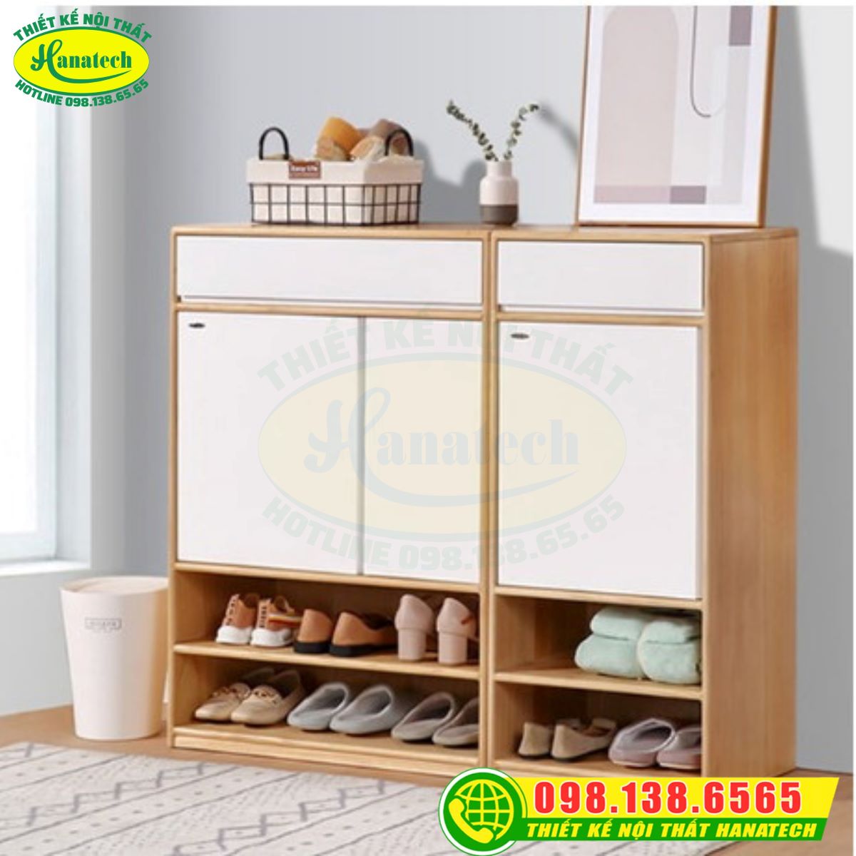 Tủ kệ giày dép gỗ MDF đa năng
