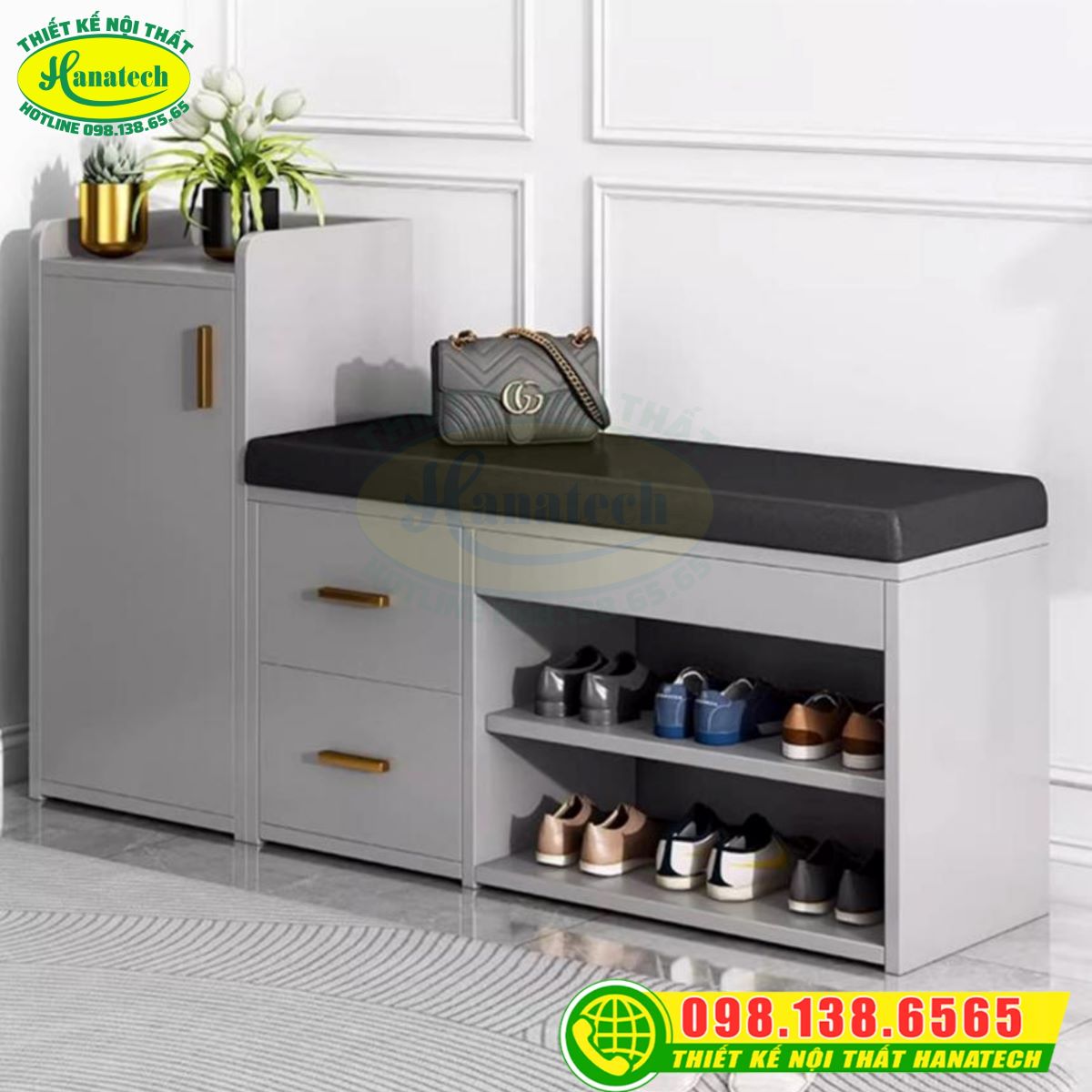 Tủ kệ giày dép gỗ MDF đa năng