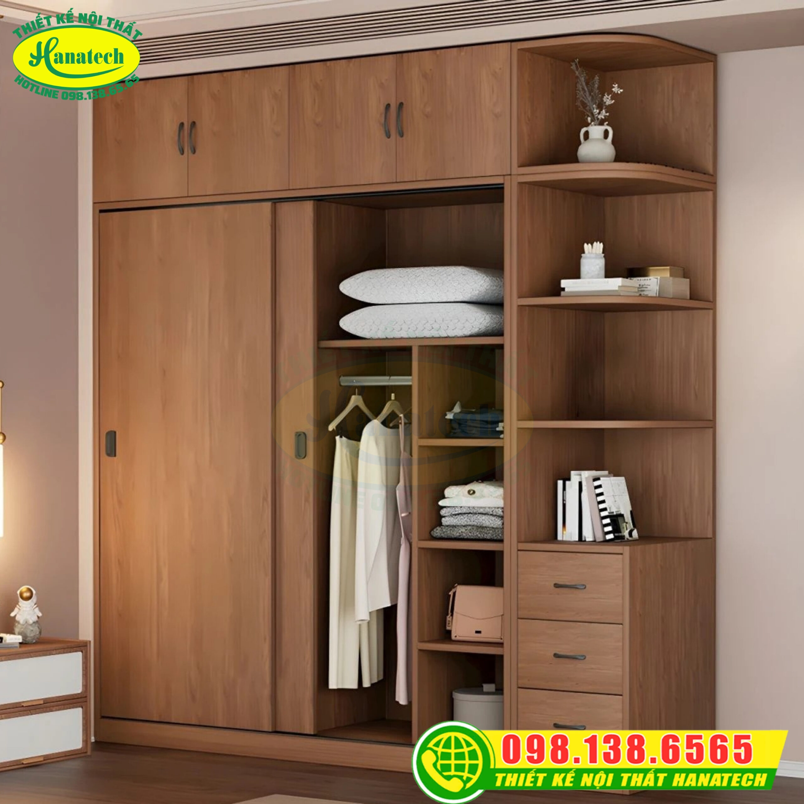 Tủ quần áo gỗ công nghiệp MDF