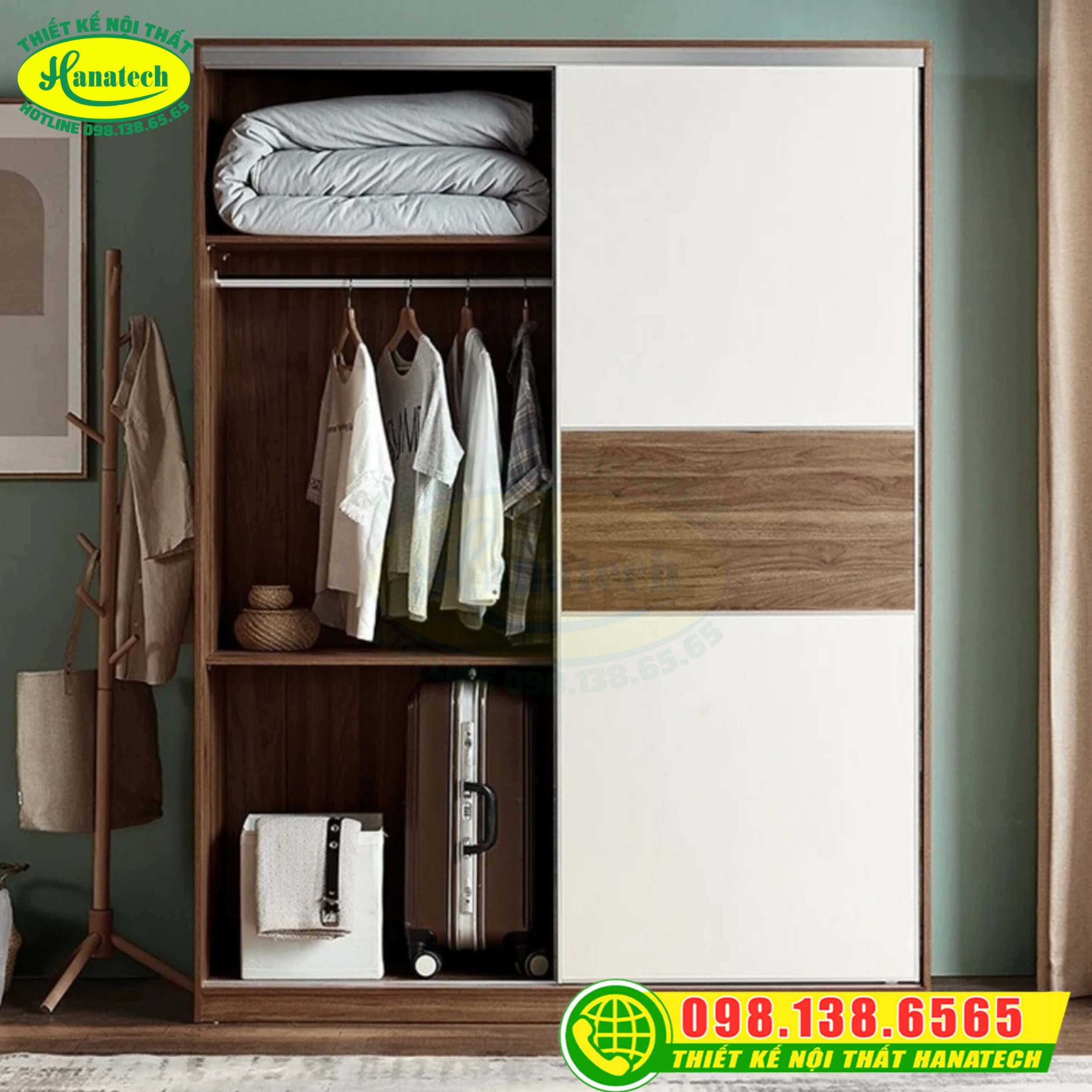 Tủ quần áo gỗ công nghiệp MDF