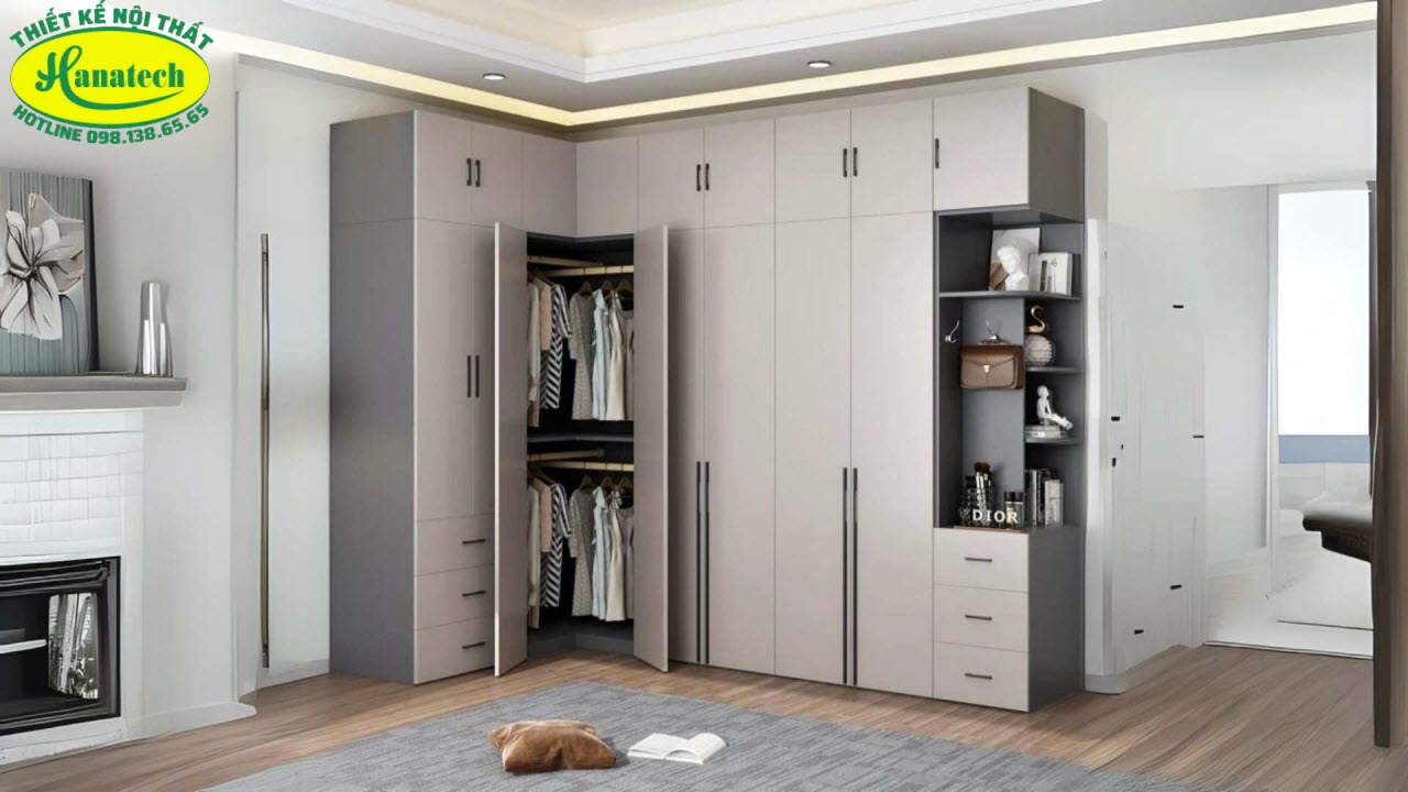 Tủ quần áo gỗ công nghiệp MDF