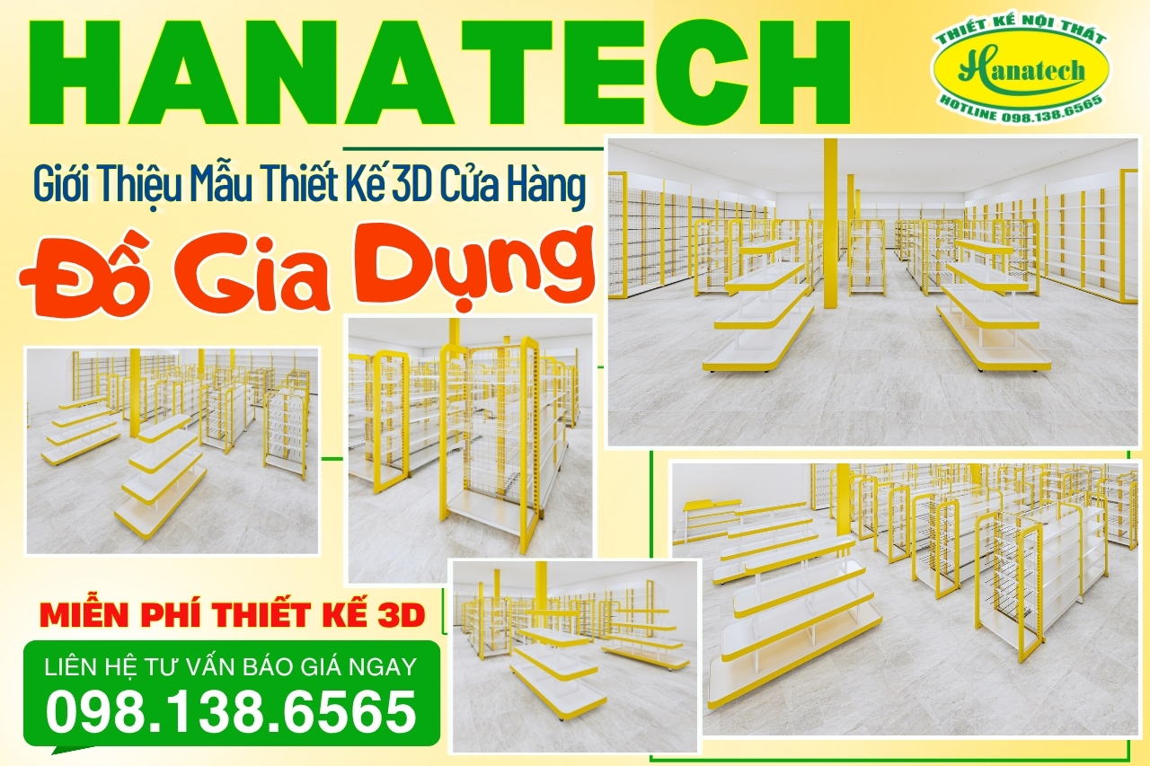 Mẫu thiết kế cửa hàng đồ gia dụng sang, đẹp