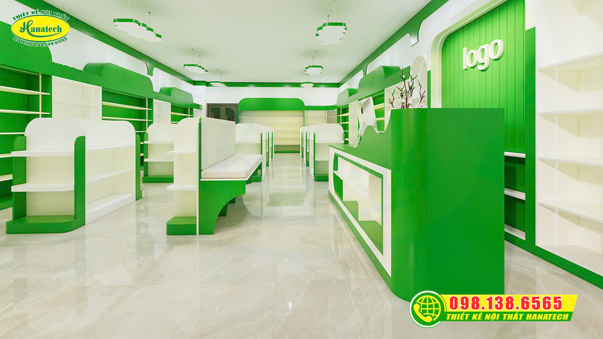 Thiết kế cửa hàng bỉm sữa chuyên nghiệp - hiện đại tại Hanatech