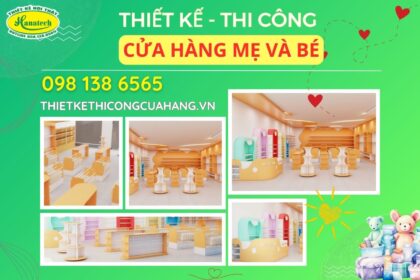Thiết kế 3D shop mẹ và bé hiện đại, tiện lợi tại Hanatech
