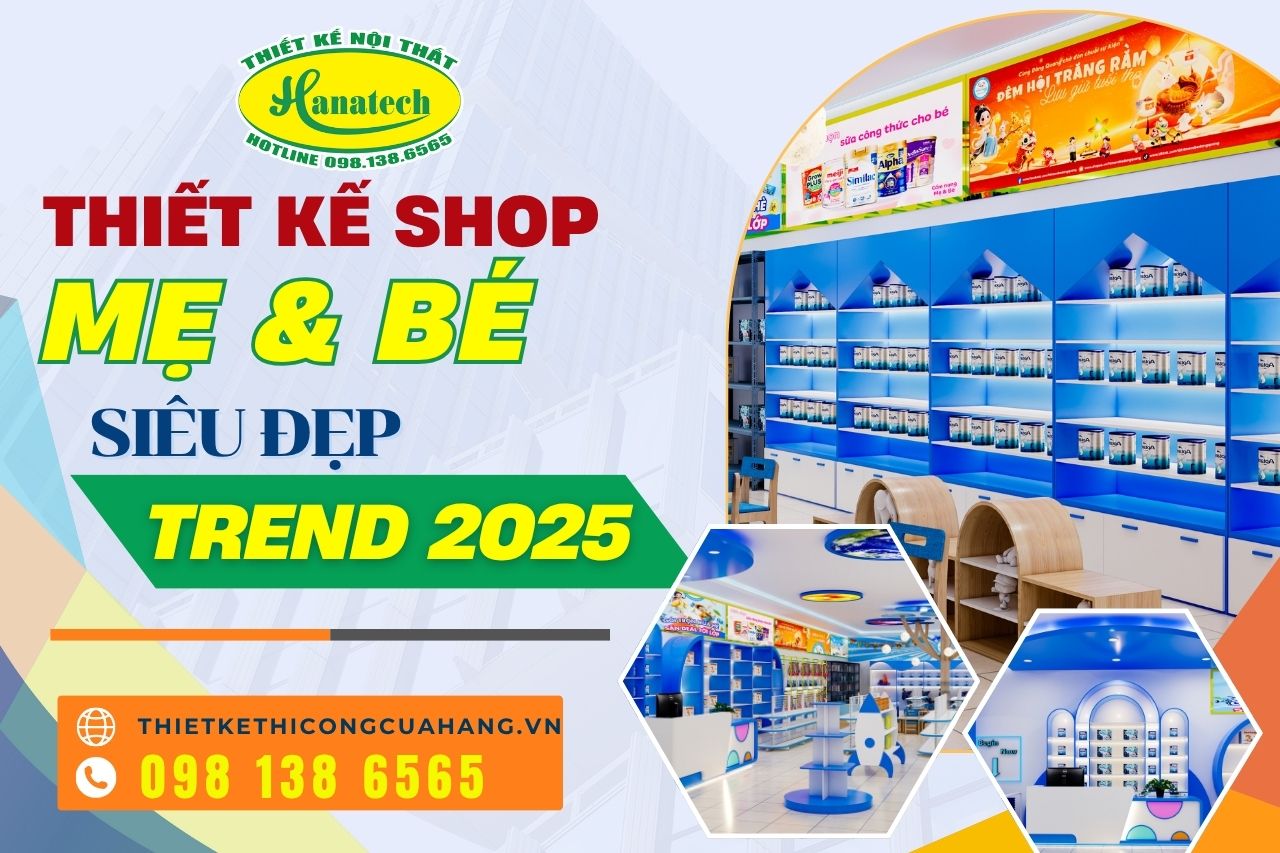 Gợi ý mẫu thiết kế shop bỉm sữa đẹp và chuyên nghiệp