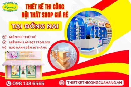 Nội thất shop giá rẻ tại Đồng Nai – Giải pháp setup cửa hàng tiết kiệm