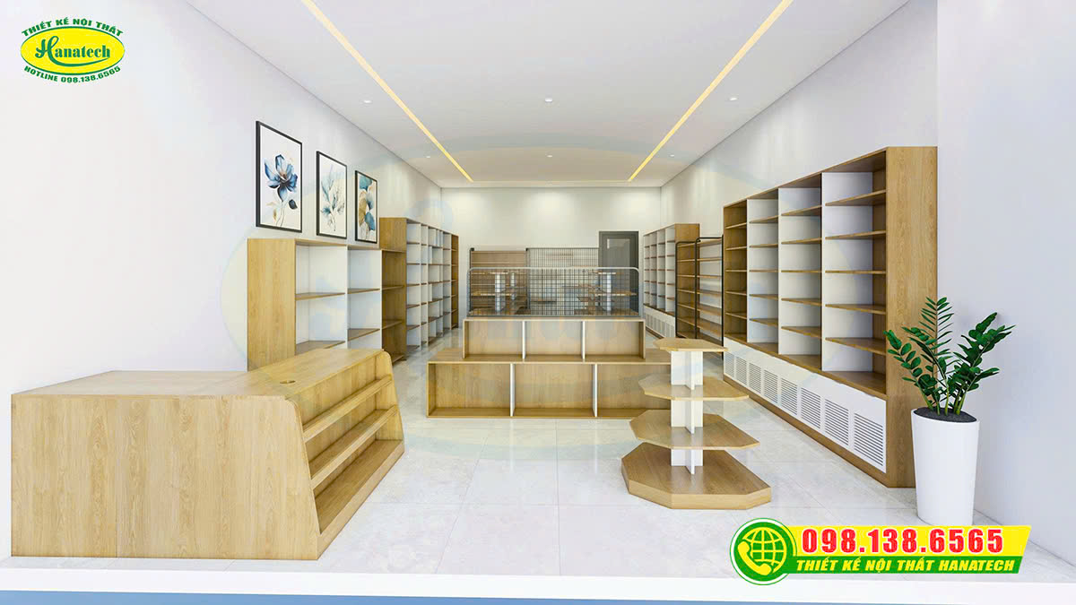 Thiết kế nội thất shop taị Bình Dương trọn gói, uy tín, chất lượng