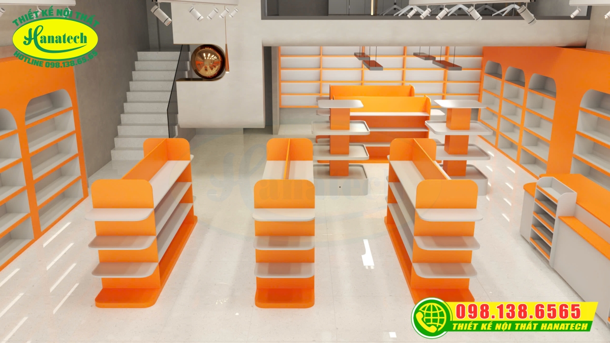 Thiết kế nội thất shop taị Bình Dương trọn gói, uy tín, chất lượng