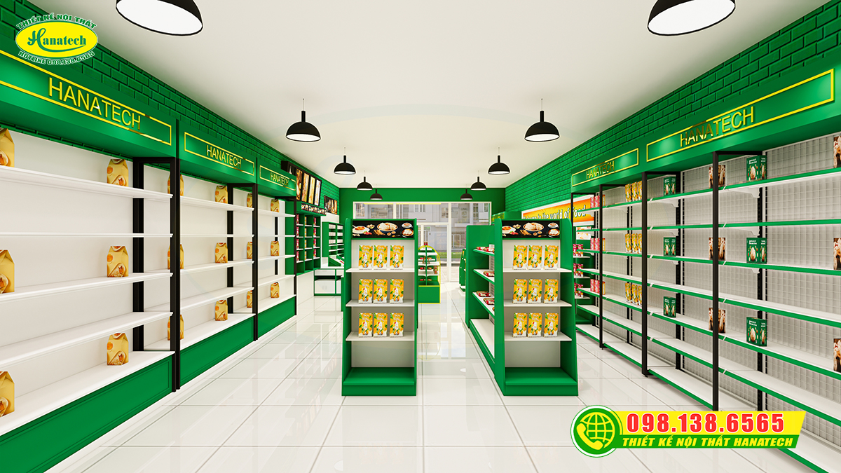 Thiết kế nội thất shop taị Bình Dương trọn gói, uy tín, chất lượng