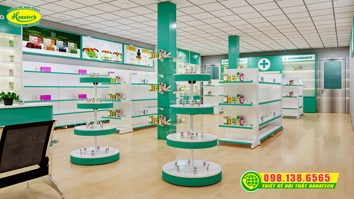 Thiết kế 3D nhà thuốc – Không gian kinh doanh đạt chuẩn GPP