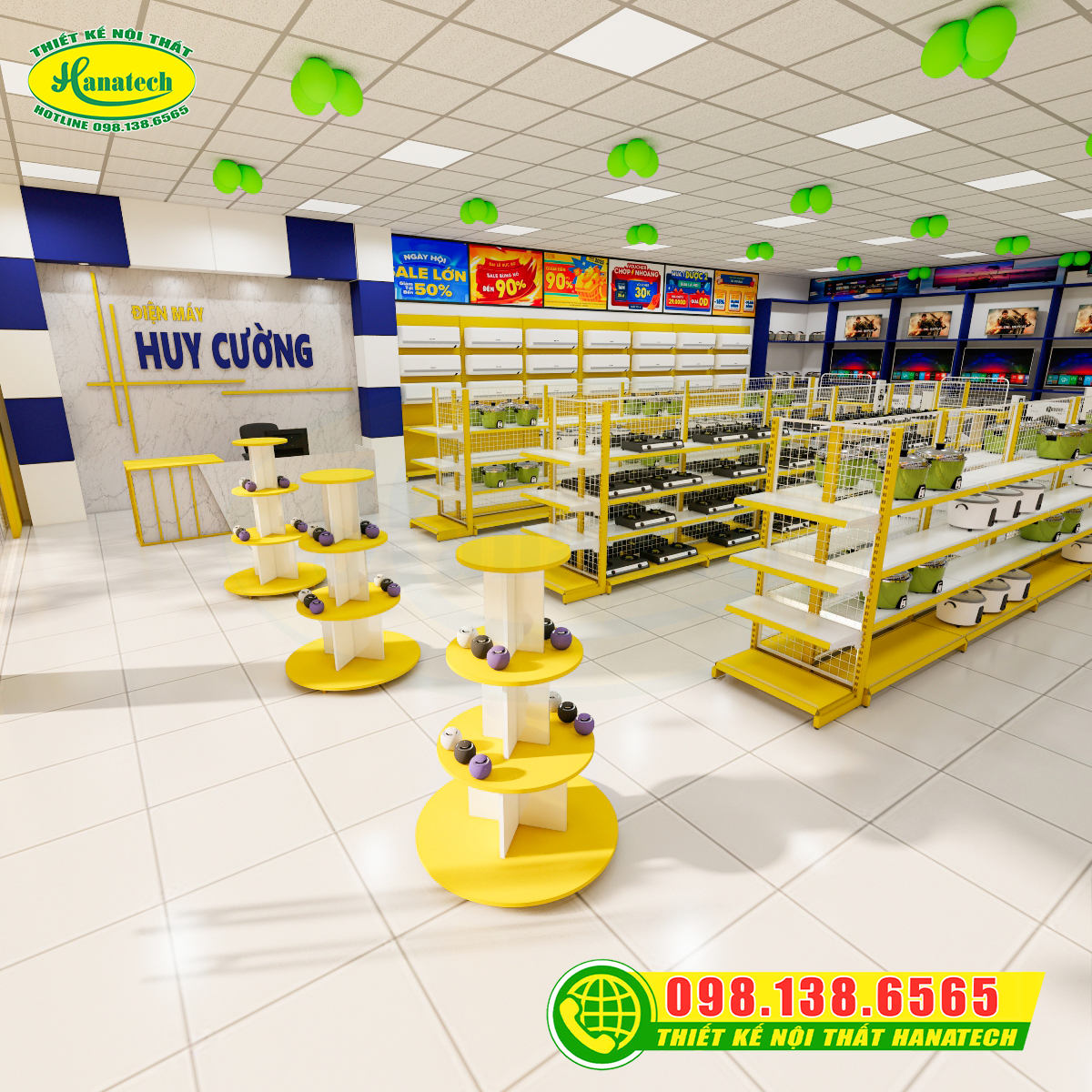 Thiết kế cửa hàng điện máy đẹp