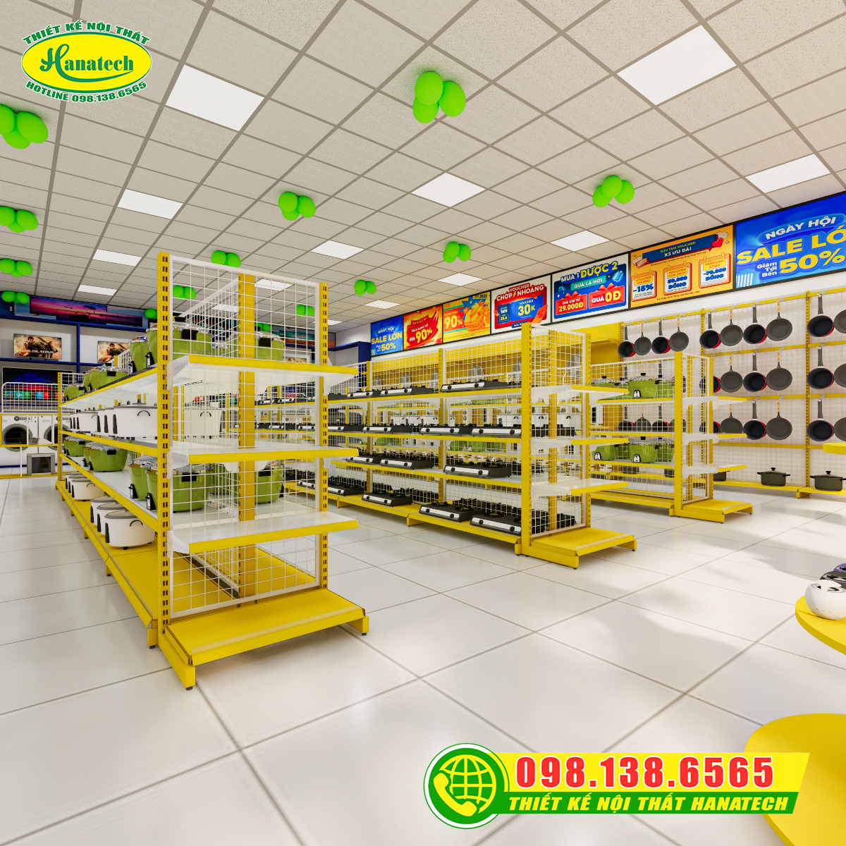 Thiết kế cửa hàng điện máy đẹp