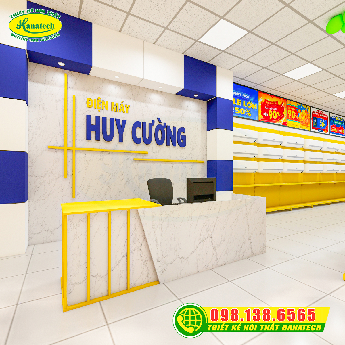 Thiết kế cửa hàng điện máy đẹp