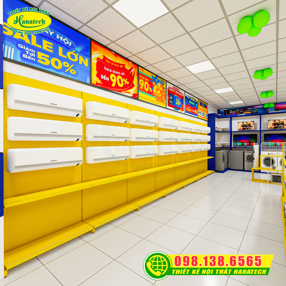 Thiết kế cửa hàng điện máy đẹp