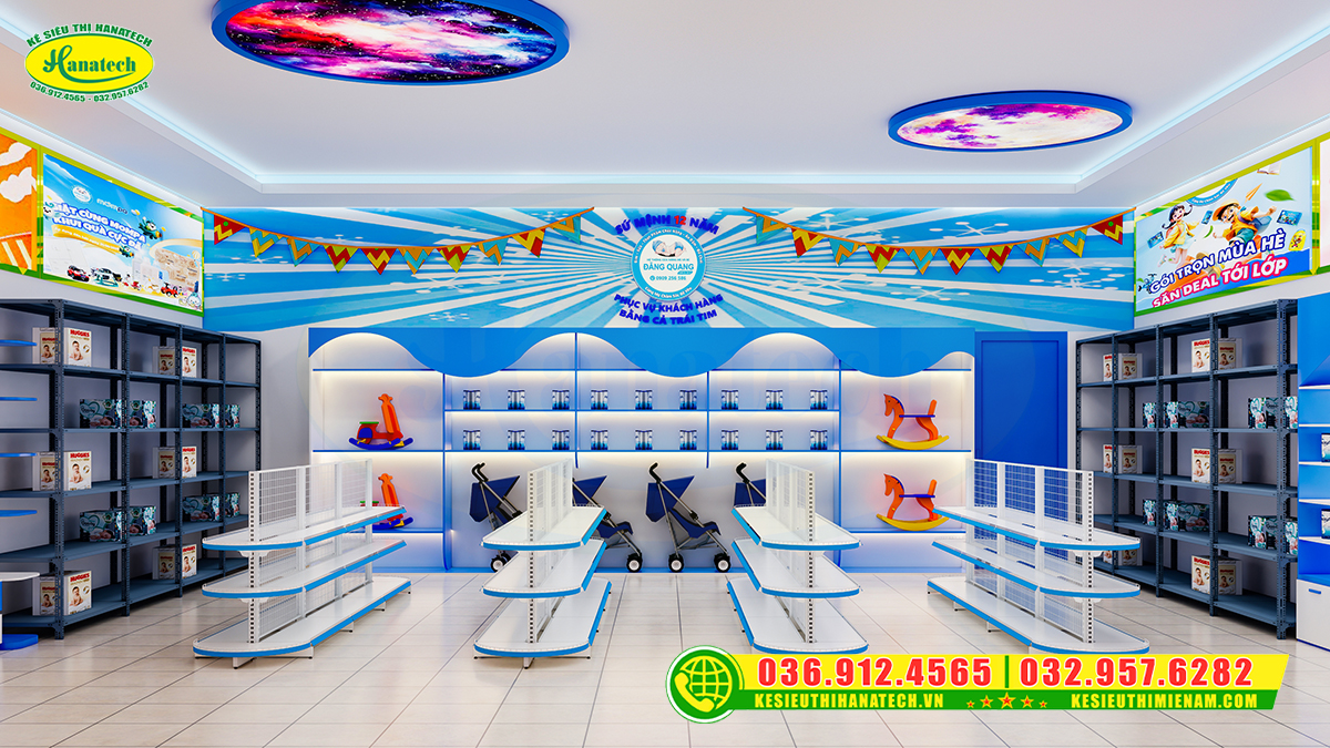 Gợi ý mẫu thiết kế shop bỉm sữa đẹp và chuyên nghiệp