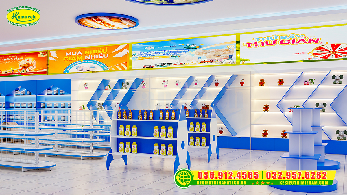 Gợi ý mẫu thiết kế shop bỉm sữa đẹp và chuyên nghiệp