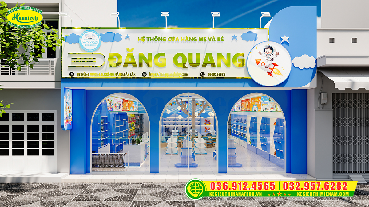 Gợi ý mẫu thiết kế shop bỉm sữa đẹp và chuyên nghiệp