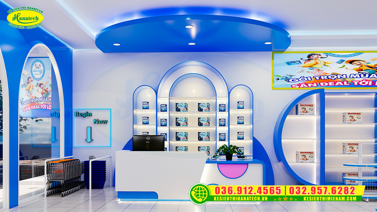 Gợi ý mẫu thiết kế shop bỉm sữa đẹp và chuyên nghiệp