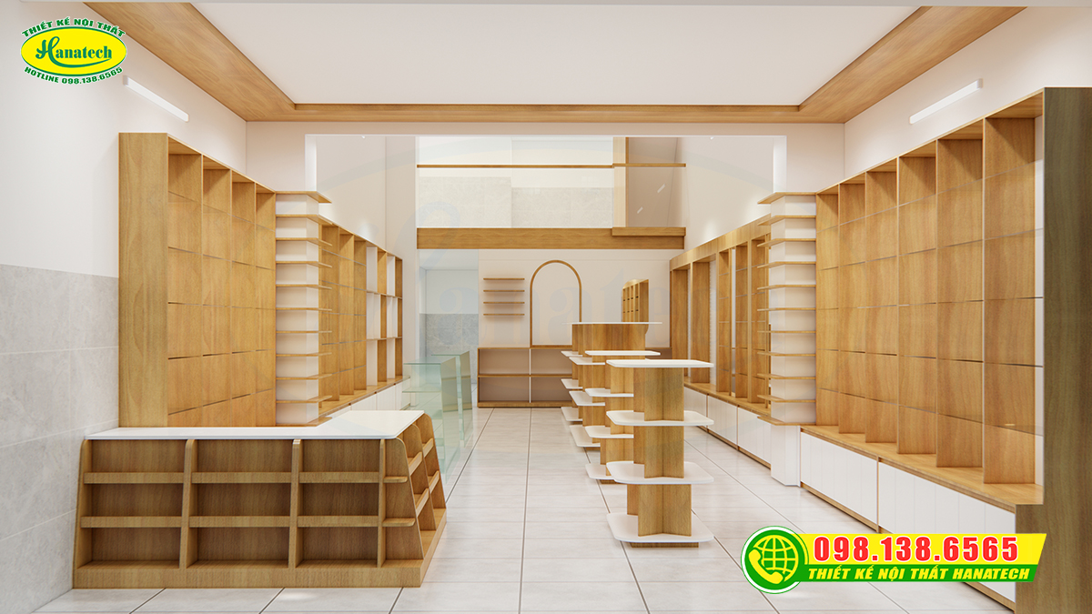 Thiết kế 3D shop mỹ phẩm đẹp – giá rẻ - tối ưu không gian