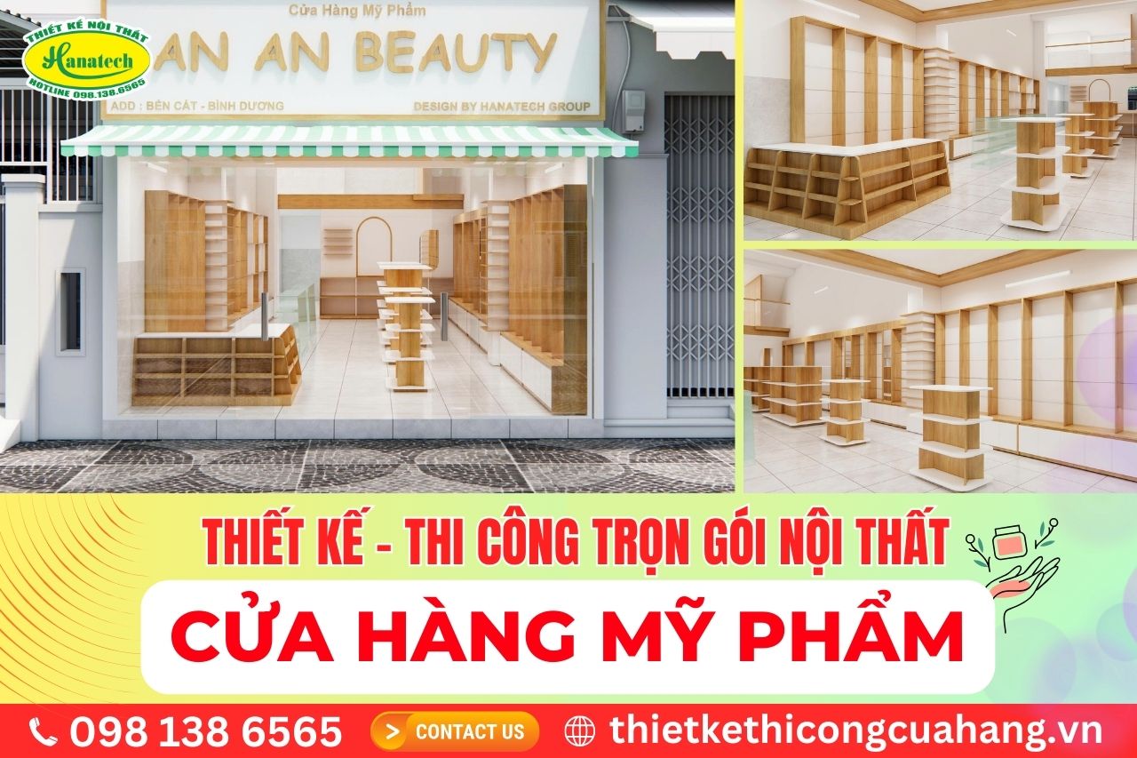 Thiết kế 3D shop mỹ phẩm đẹp – giá rẻ - tối ưu không gian