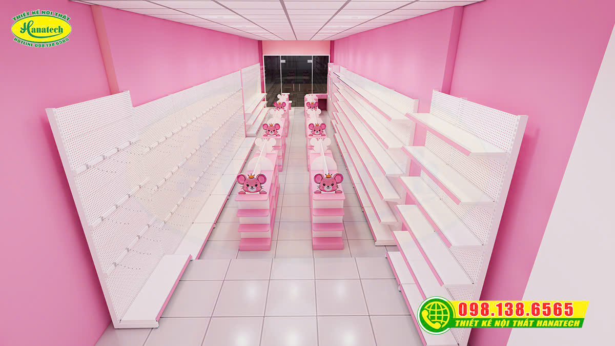 Mẫu thiết kế cửa hàng mẹ và bé đẹp, hút khách năm 2026