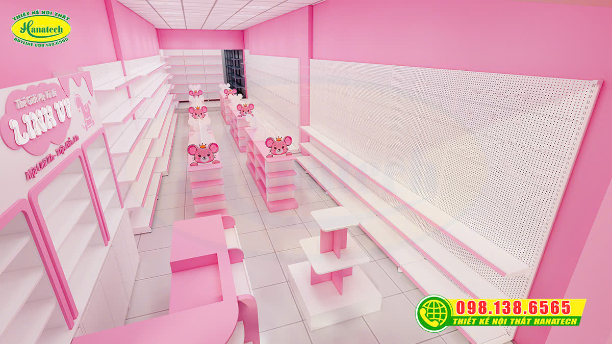 Mẫu thiết kế cửa hàng mẹ và bé đẹp, hút khách năm 2026