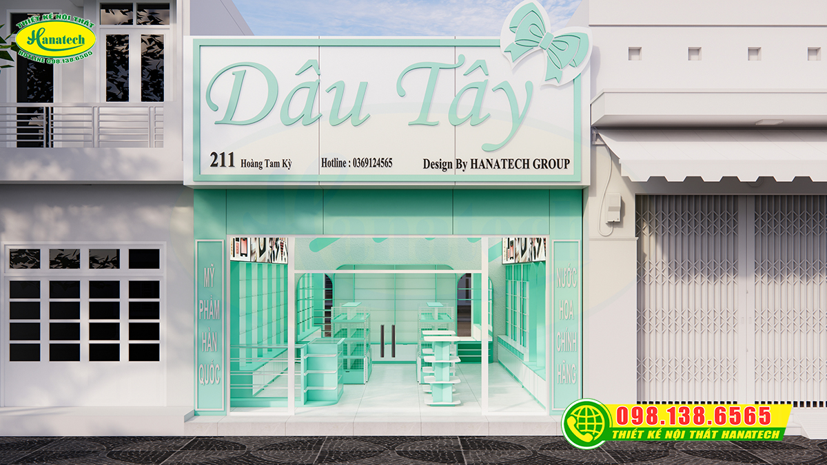 Bí quyết thiết kế - thi công shop mỹ phẩm đẹp, bán hàng hiệu quả