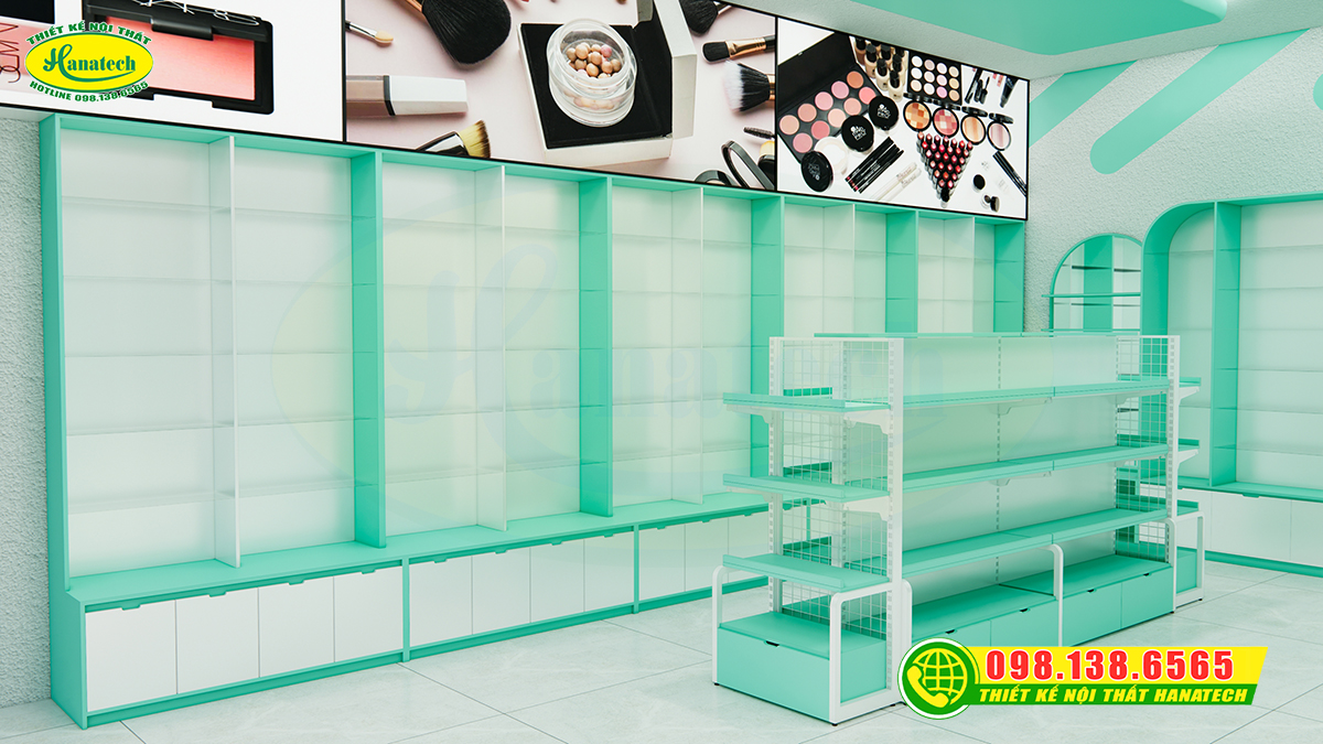 Bí quyết thiết kế - thi công shop mỹ phẩm đẹp, bán hàng hiệu quả