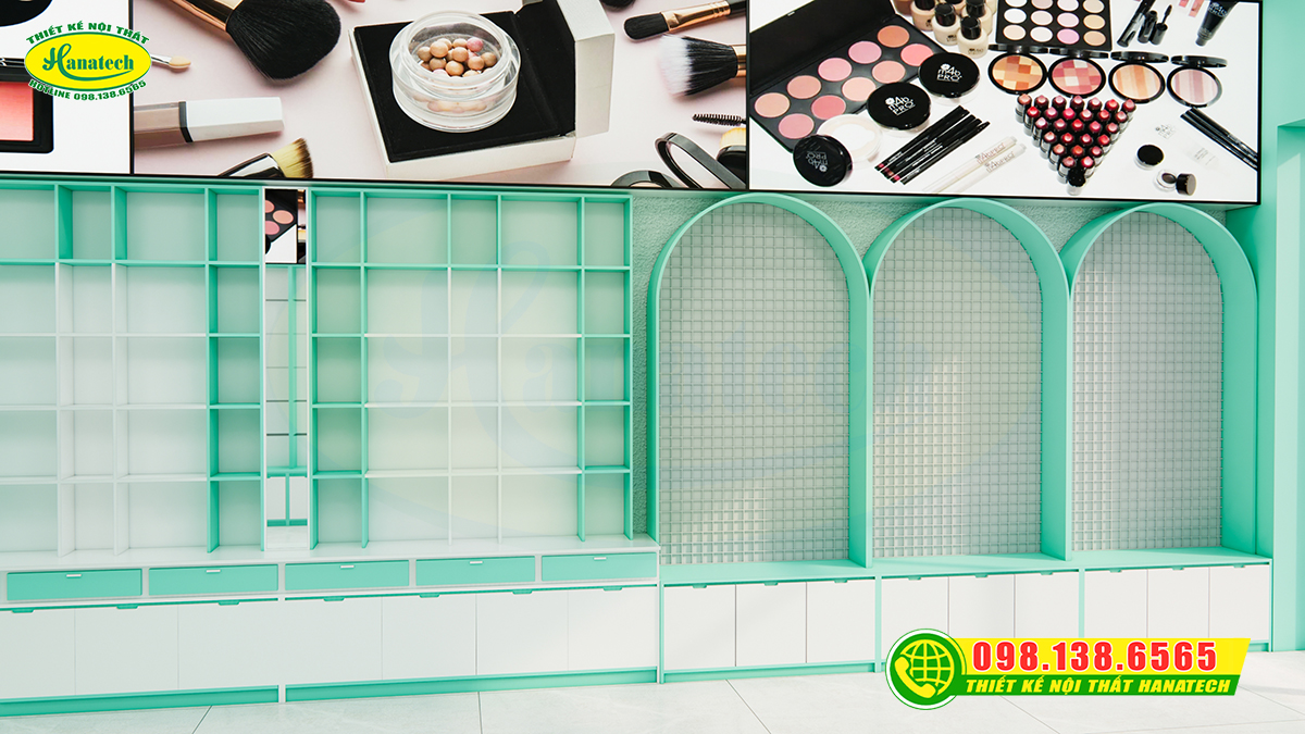 Bí quyết thiết kế - thi công shop mỹ phẩm đẹp, bán hàng hiệu quả