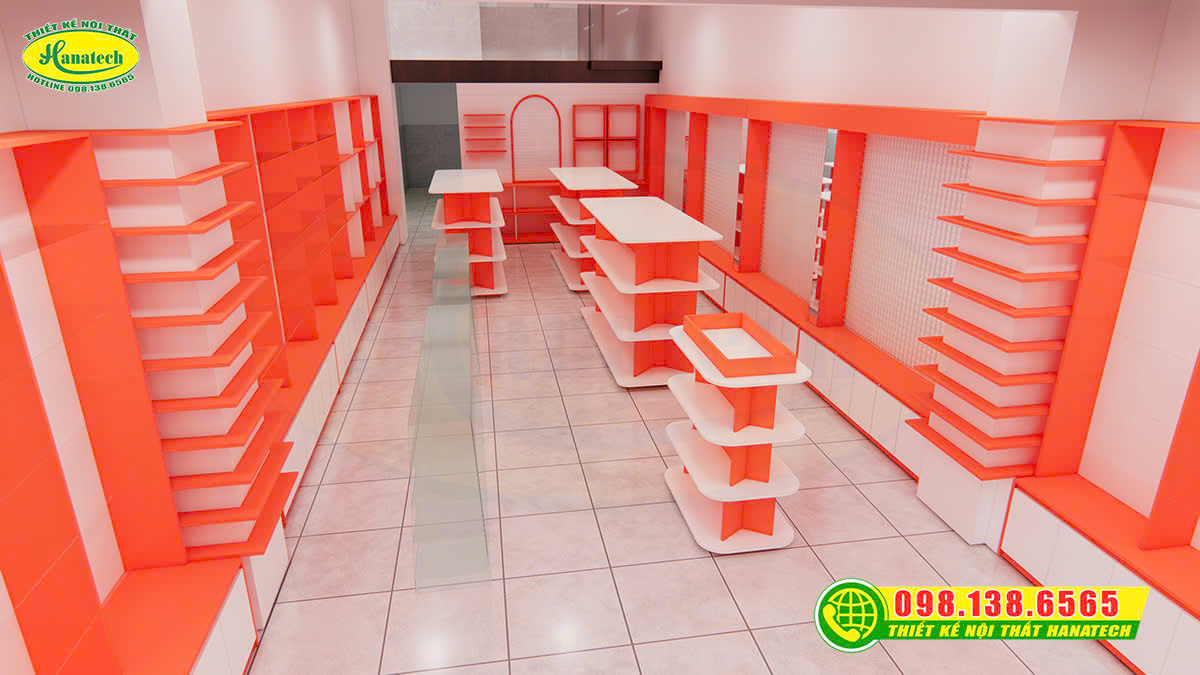 Nội Thất Hanatech giới thiệu phương án thiết kế shop mỹ phẩm đẹp, nổi bật