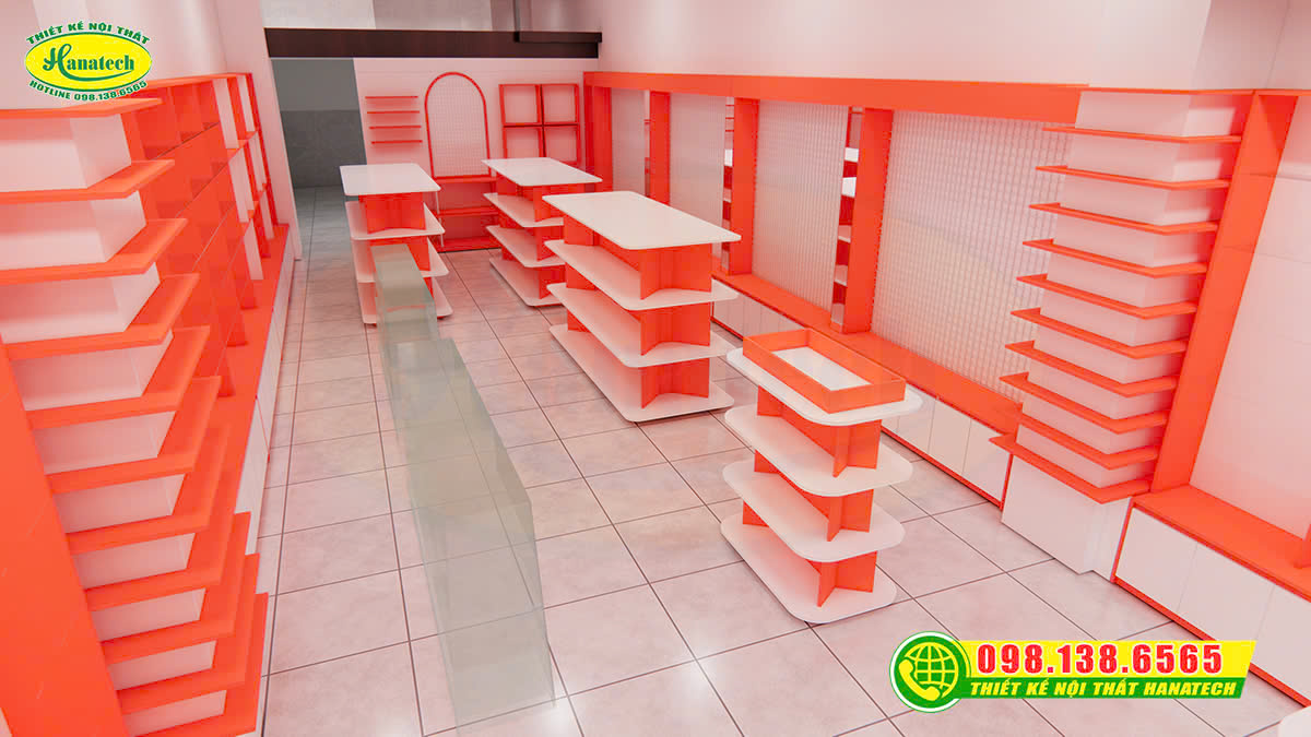 Nội Thất Hanatech giới thiệu phương án thiết kế shop mỹ phẩm đẹp, nổi bật
