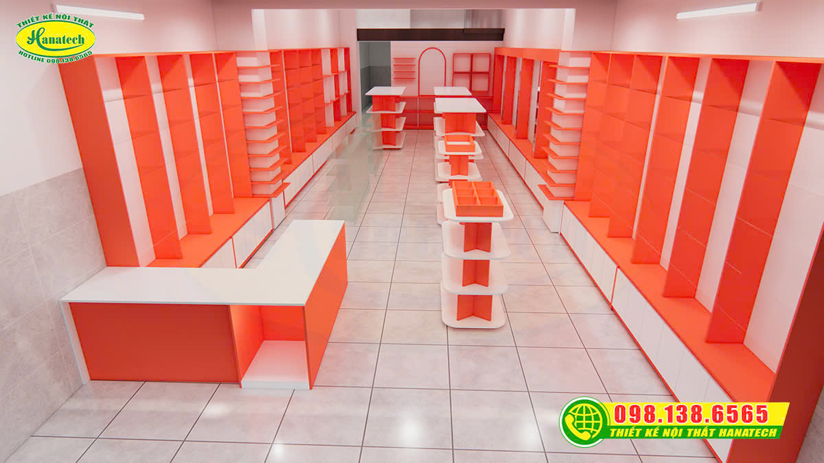 Nội Thất Hanatech giới thiệu phương án thiết kế shop mỹ phẩm đẹp, nổi bật