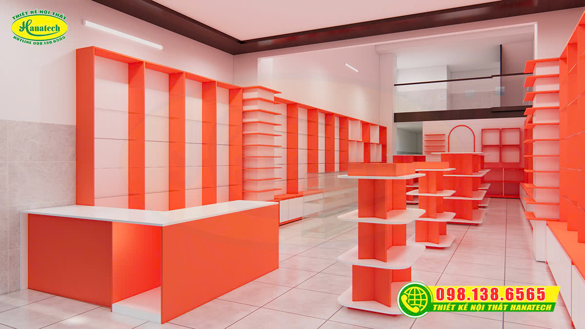 Nội Thất Hanatech giới thiệu phương án thiết kế shop mỹ phẩm đẹp, nổi bật