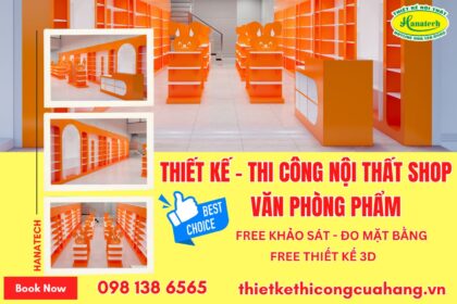 Mẫu thiết kế cửa hàng văn phòng phẩm sang – dẫn đầu xu hướng năm 2026