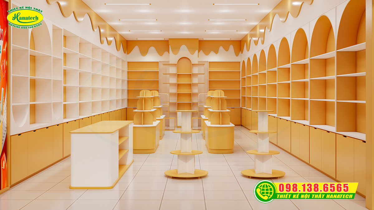 Thiết kế shop bỉm sữa sang trọng