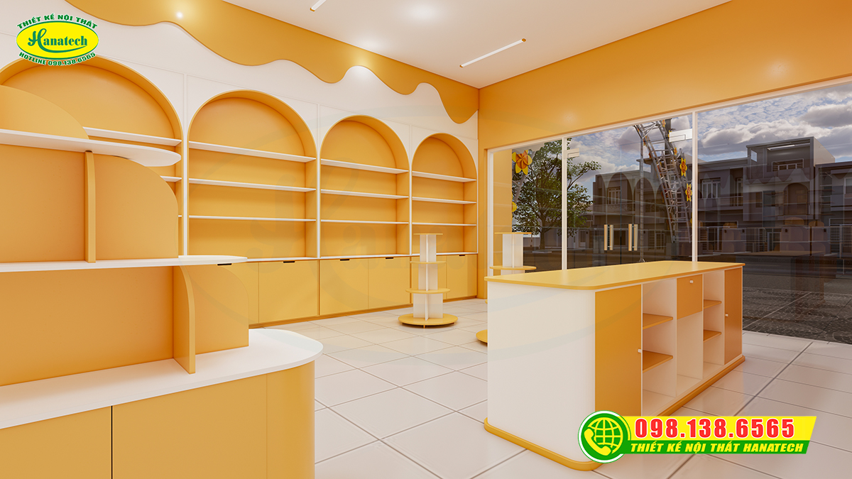 Thiết kế shop bỉm sữa sang trọng