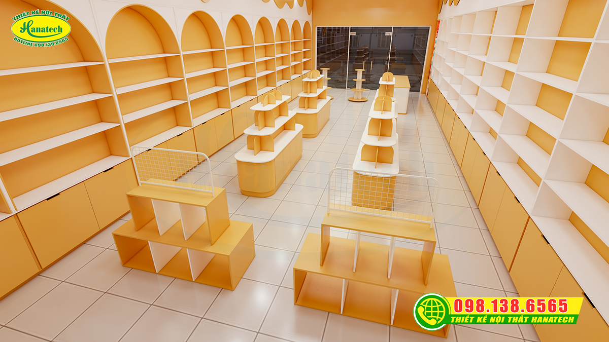 Thiết kế shop bỉm sữa sang trọng