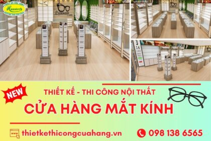 Thiết kế cửa hàng mắt kính thời thượng trong năm 2026