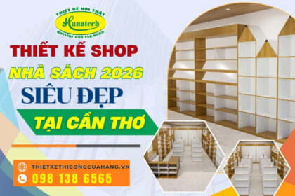 Hanatech thiết kế nhà sách trọn gói, uy tín tại Cần Thơ