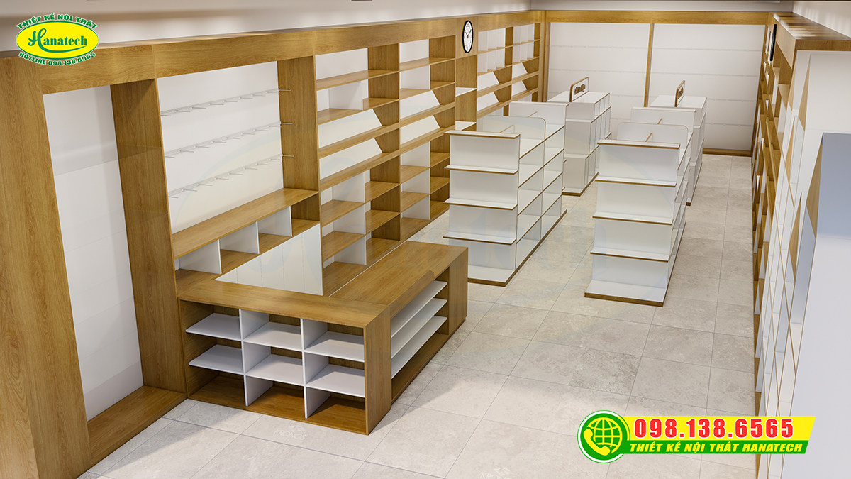 Chi phí thi công nội thất shop gỗ MDF tại Long Thành